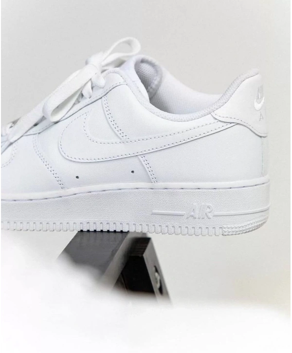 Unisex Deri Airforce Günlük Spor Ayakkabı-Beyaz-Beyaz