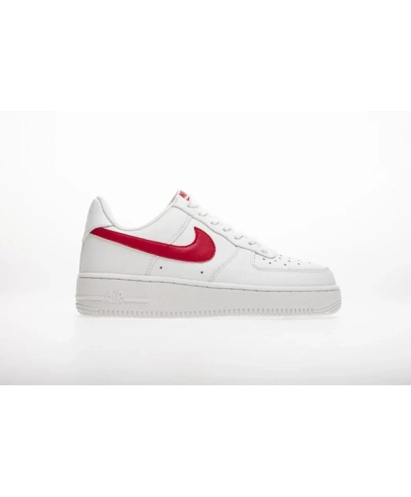 Unisex Deri Airforce Günlük Spor Ayakkabı-Beyaz-Kırmızı