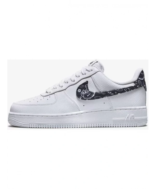 Unisex Deri Airforce Günlük Spor Ayakkabı-Beyaz-Şal Desenli