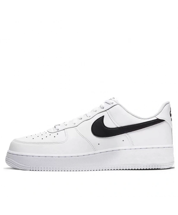 Unisex Deri Airforce Günlük Spor Ayakkabı-Beyaz-Siyah