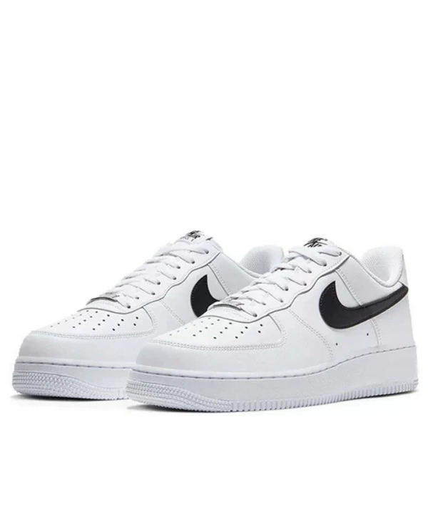 Unisex Deri Airforce Günlük Spor Ayakkabı-Beyaz-Siyah