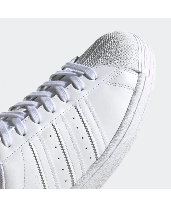 Unisex Deri Superstar Günlük Spor Ayakkabı-Beyaz-Beyaz