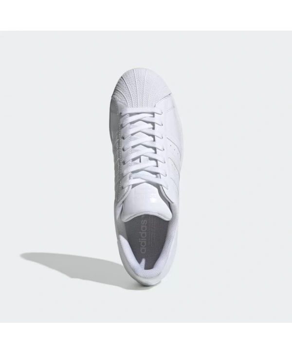 Unisex Deri Superstar Günlük Spor Ayakkabı-Beyaz-Beyaz