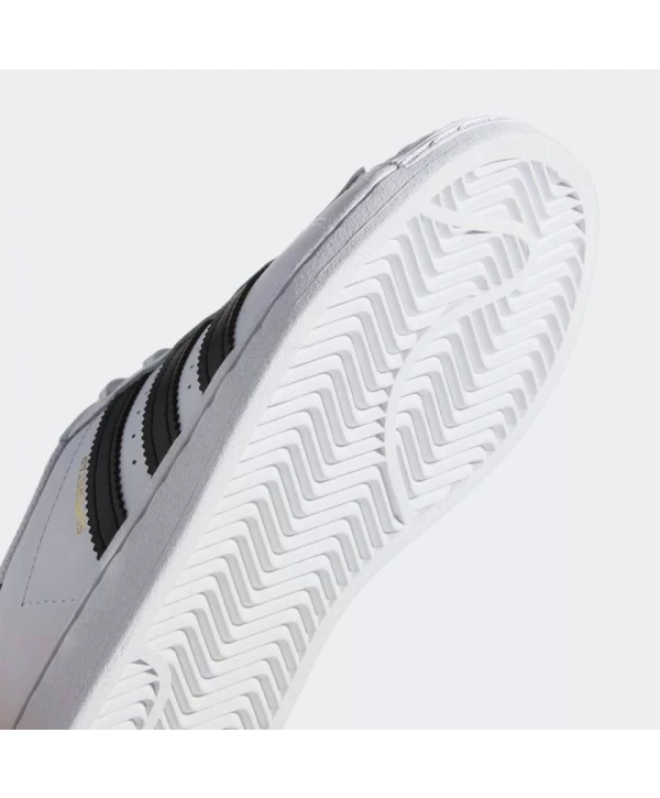 Unisex Deri Superstar Günlük Spor Ayakkabı-Beyaz-Siiyah