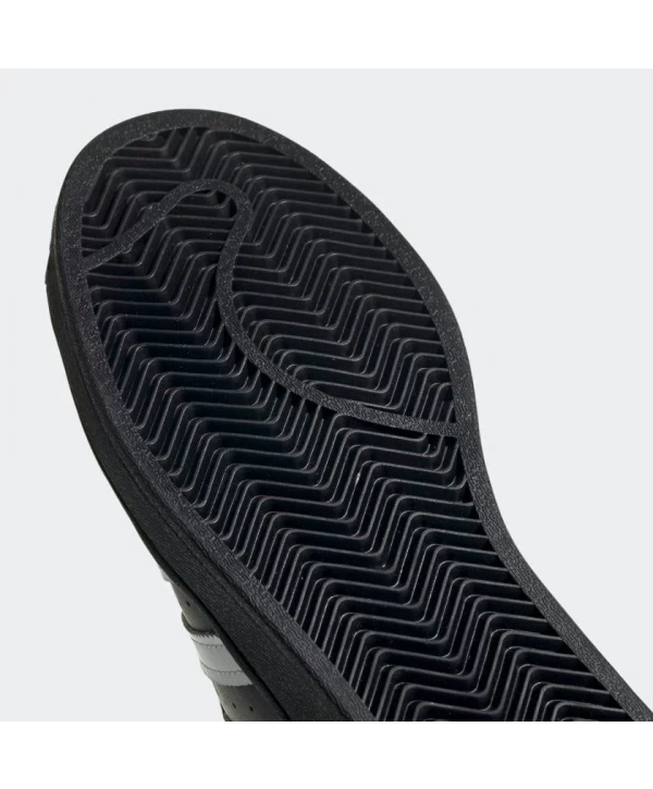 Unisex Deri Superstar Günlük Spor Ayakkabı-Siyah-Beyaz