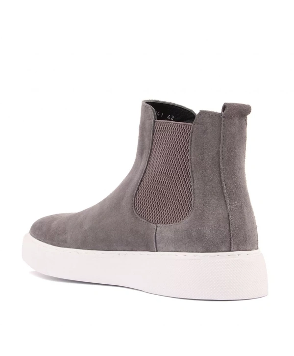 Yeni Sezon Erkek Eva Taban Deri Chelsea Bot - Gri