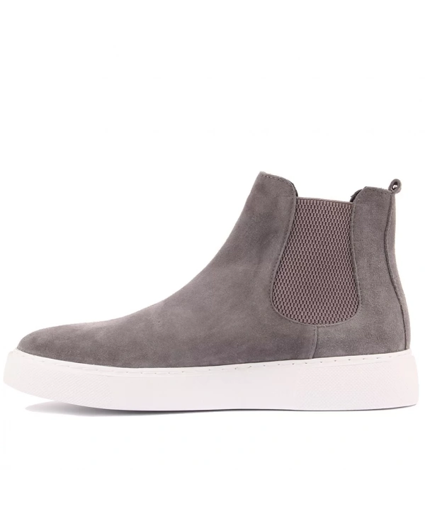 Yeni Sezon Erkek Eva Taban Deri Chelsea Bot - Gri
