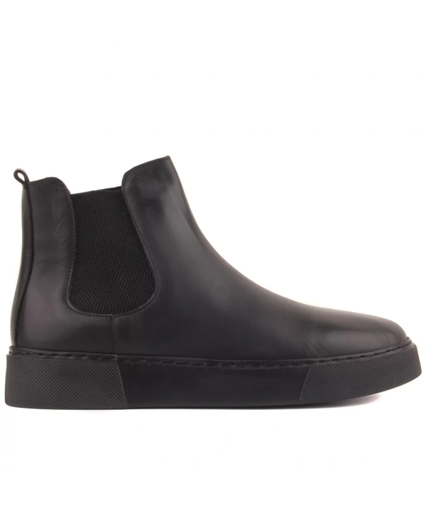 Yeni Sezon Erkek Eva Taban Deri Chelsea Bot - Siyah Siyah