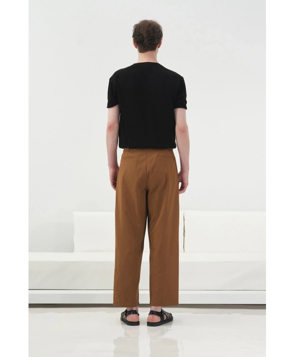 Erkek Normal Kesim Bisiklet Yaka Triko Thişört -Siyah