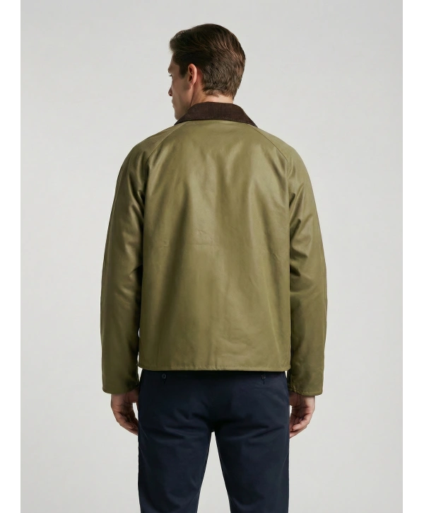 Erkek Polo Yaka İnce Baharlık Mont-Haki