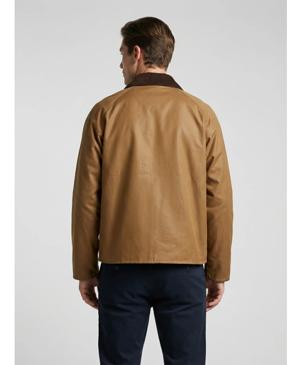 Erkek Polo Yaka İnce Baharlık Mont-Kahverengi