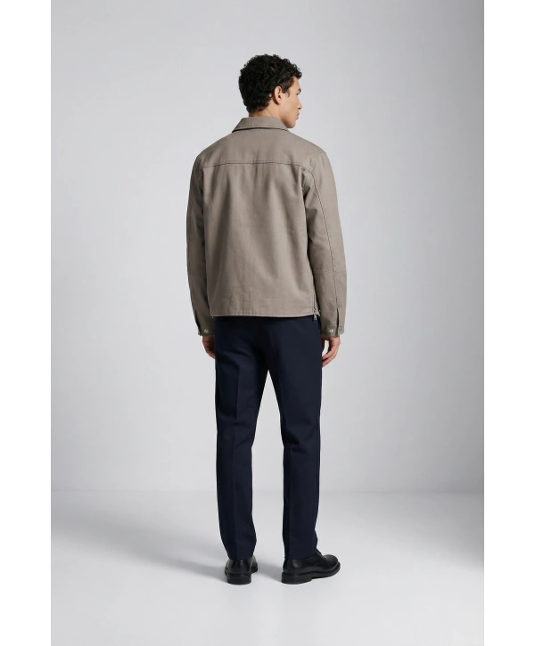 Erkek Normal Kalıp İnce Baharlık Mont-Haki