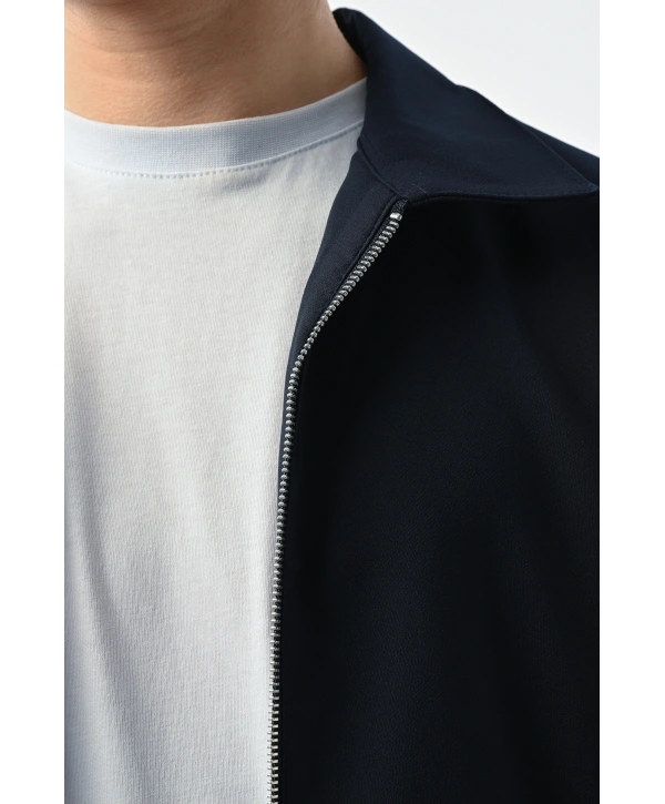 Erkek Polo Yaka İnce Baharlık Mont- Lacivert