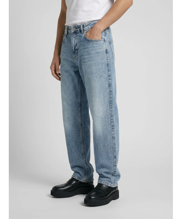 Erkek Rahat Kesim Bagy Kalıp Kot Pantolon- A Mavi