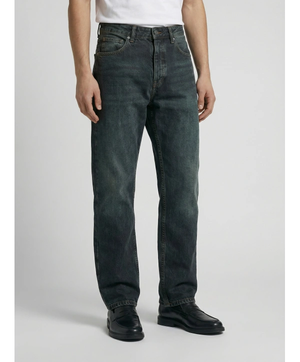 Erkek Rahat Kesim Bagy Kalıp Kot Pantolon- Yeşil