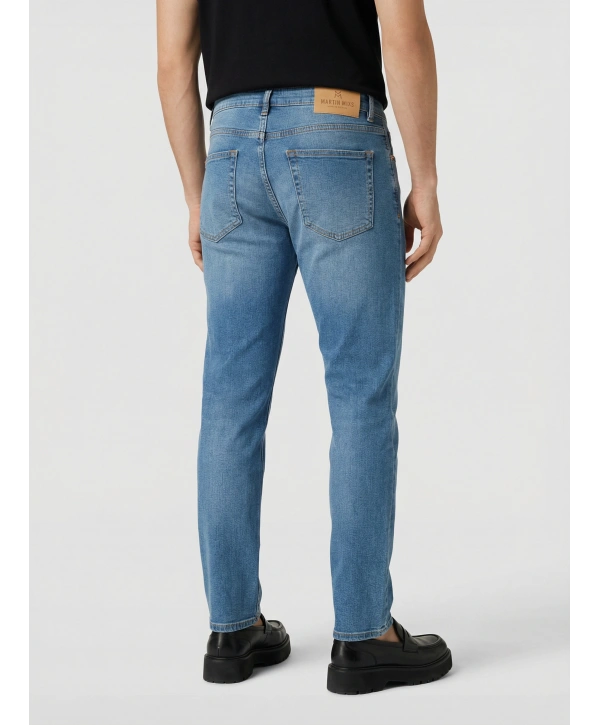 Erkek Dar Kesim Regularfit Likralı Kot Pantolon -Mavi