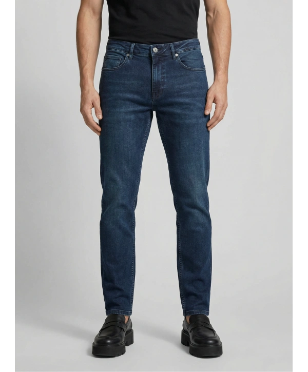 Erkek Dar Kesim Regularfit Likralı Kot Pantolon -Mint Yeşili