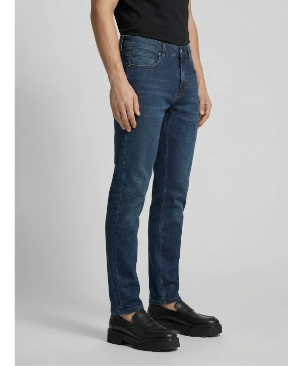 Erkek Dar Kesim Regularfit Likralı Kot Pantolon -Mint Yeşili