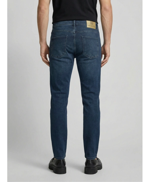 Erkek Dar Kesim Regularfit Likralı Kot Pantolon -Mint Yeşili