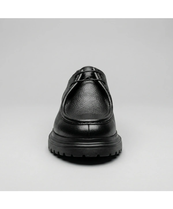 Erkek Klasik Eva Taban Deri Ayakkabı- Siyah