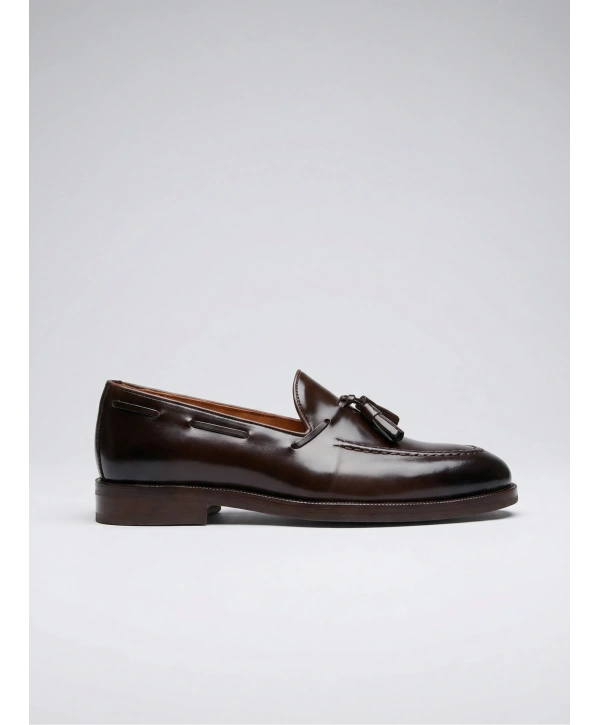 Erkek Klasik Corcik Açma Deri Ayakkabı-Kahverengi