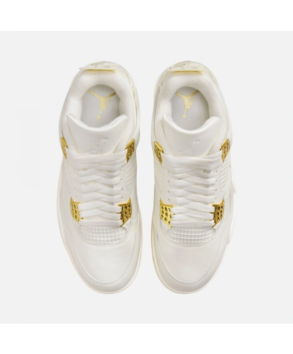 Nıke Aır Jordan 4 Retro Spor Ayakkabı - Beyaz Gold