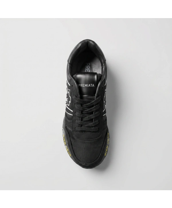 Erkek İthal Premiata Spor Ayakkabı -Siyah-Siyah