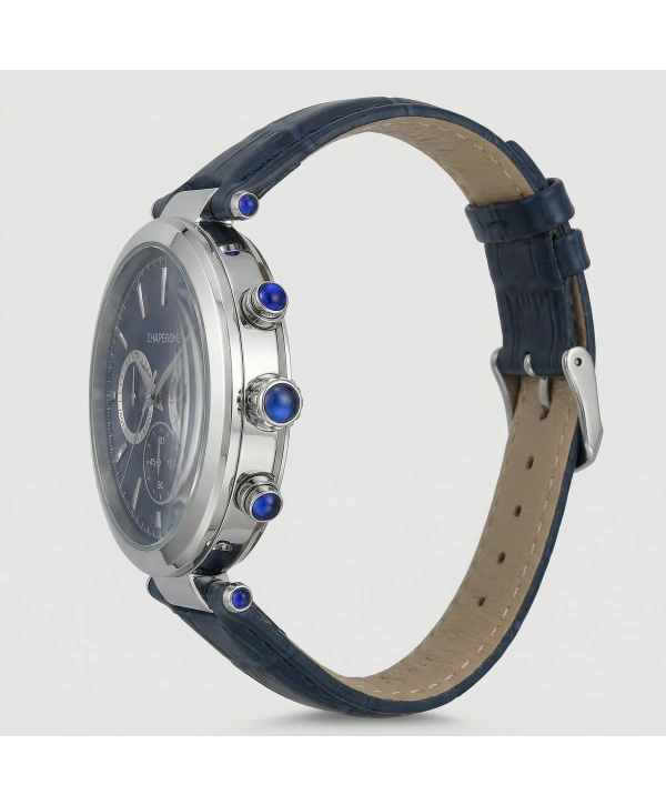 C492 Deri Kordonlu Excellent Erkek Kol Saati -Lacivert