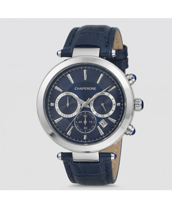 C492 Deri Kordonlu Excellent Erkek Kol Saati -Lacivert