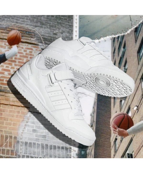 Erkek Adidas Forum 84 Low White İthal Spor Ayakkabı -Beyaz