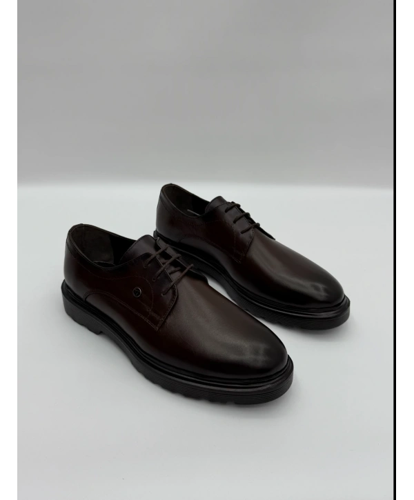 Erkek Bagcıklı Deri Eva Taban Ayakkabı-Kahverengi