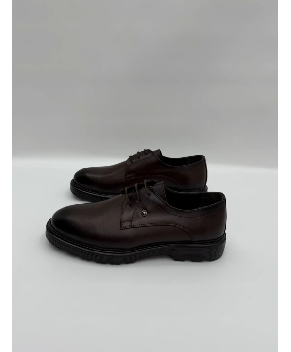 Erkek Bagcıklı Deri Eva Taban Ayakkabı-Kahverengi