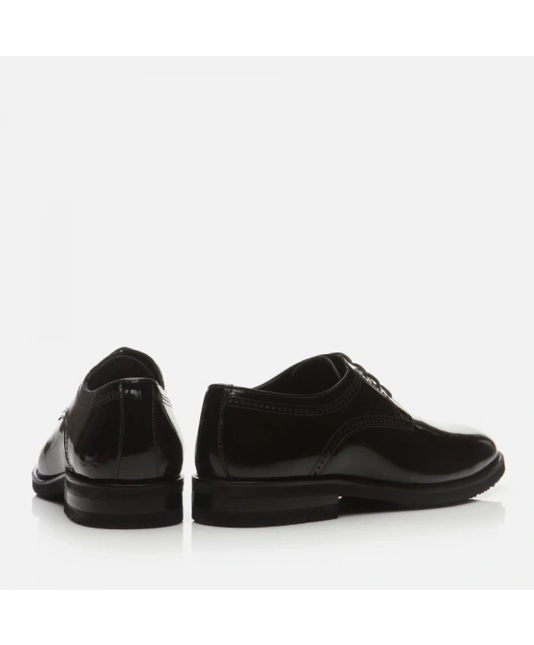 Erkek Bağcıklı Klasik Rugan Ayakkabı- Siyah