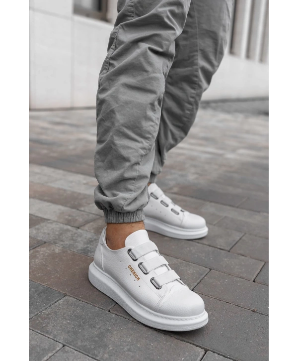 Erkek Bağcıksız Eva Taban Günlük Spor Ayakkabı -Beyaz