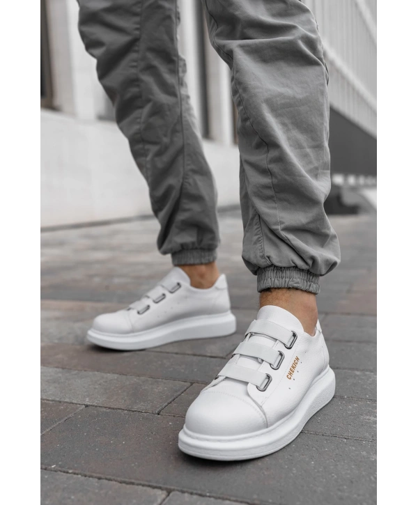 Erkek Bağcıksız Eva Taban Günlük Spor Ayakkabı -Beyaz