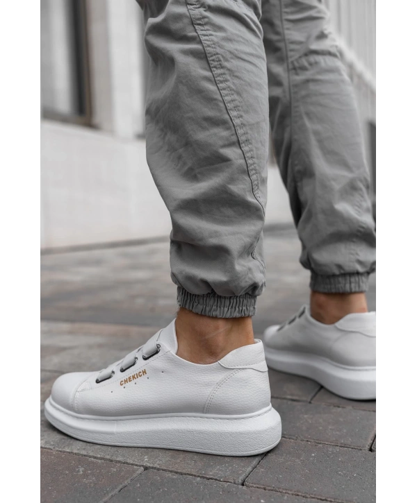 Erkek Bağcıksız Eva Taban Günlük Spor Ayakkabı -Beyaz
