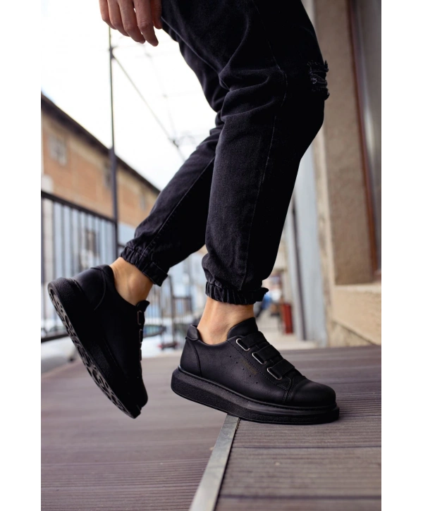 Erkek Bağcıksız Eva Taban Günlük Spor Ayakkabı -Siyah