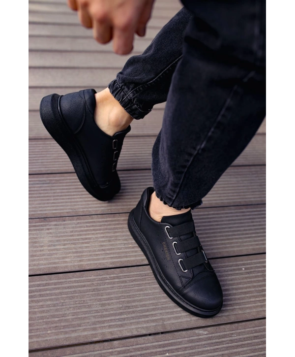 Erkek Bağcıksız Eva Taban Günlük Spor Ayakkabı -Siyah