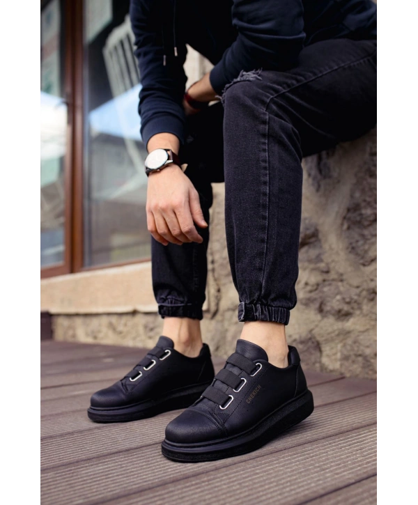 Erkek Bağcıksız Eva Taban Günlük Spor Ayakkabı -Siyah