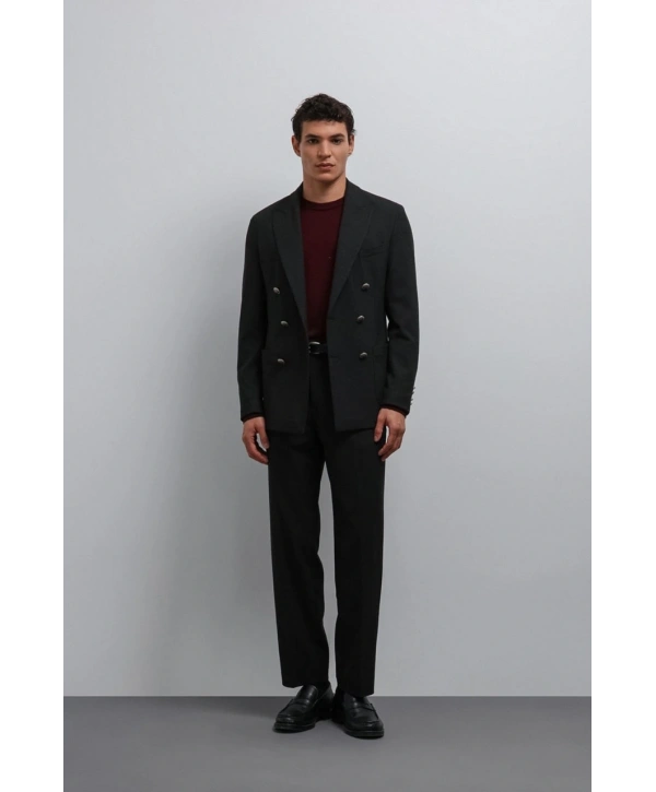 Erkek Bagy Kalıp Kumaş Pantolon - Antransit