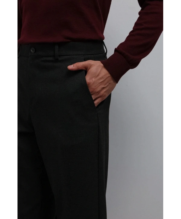 Erkek Bagy Kalıp Kumaş Pantolon - Antransit