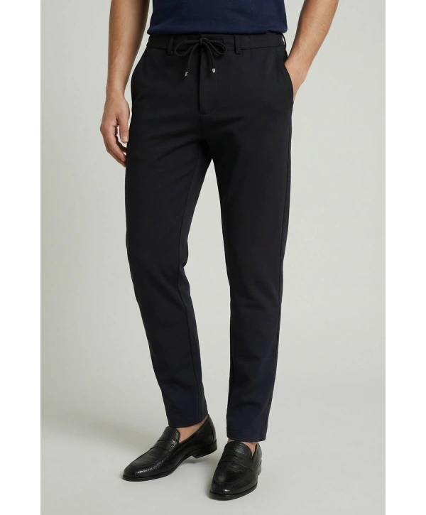 Erkek Beli Lastikli Joger Pantolon-Siyah