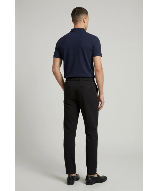 Erkek Beli Lastikli Joger Pantolon-Siyah