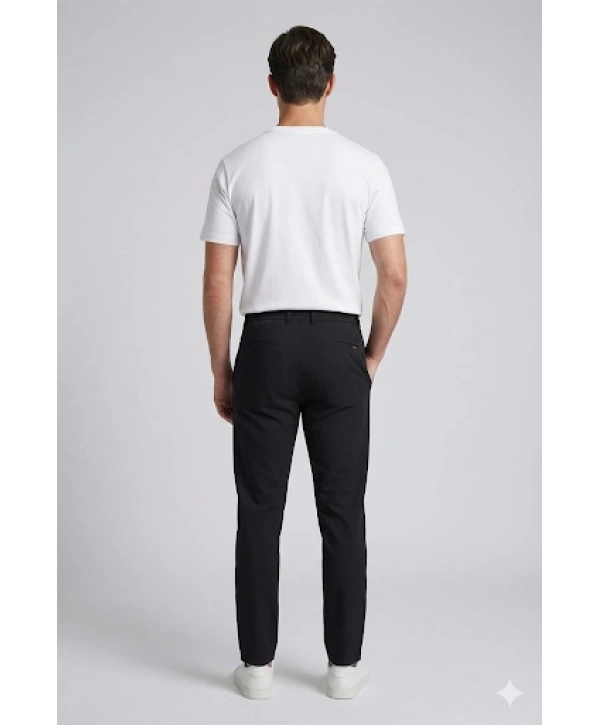 Erkek Beli Lastikli Joger Pantolon-Siyah