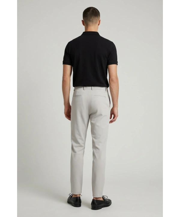 Erkek Beli Lastikli Joger Pantolon-Taş