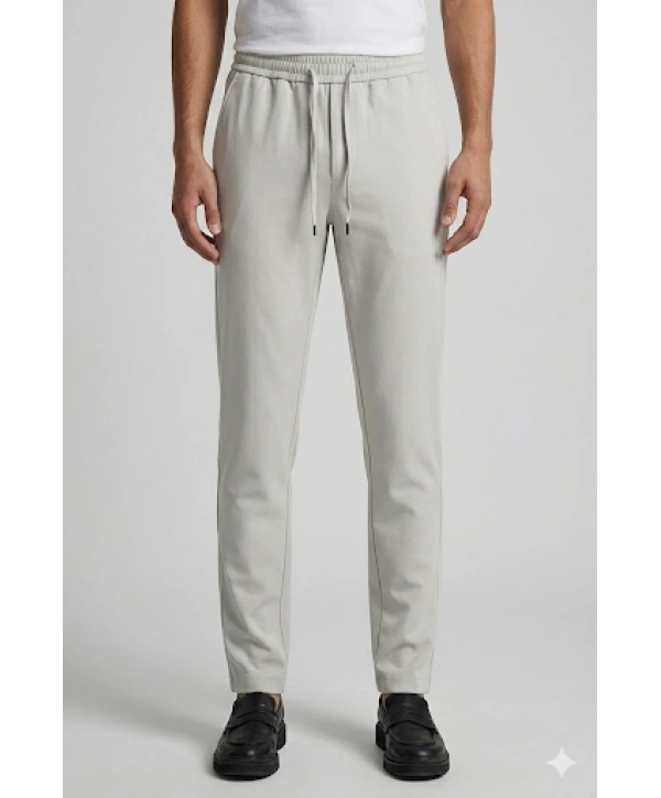 Erkek Beli Lastikli Joger Pantolon-Taş