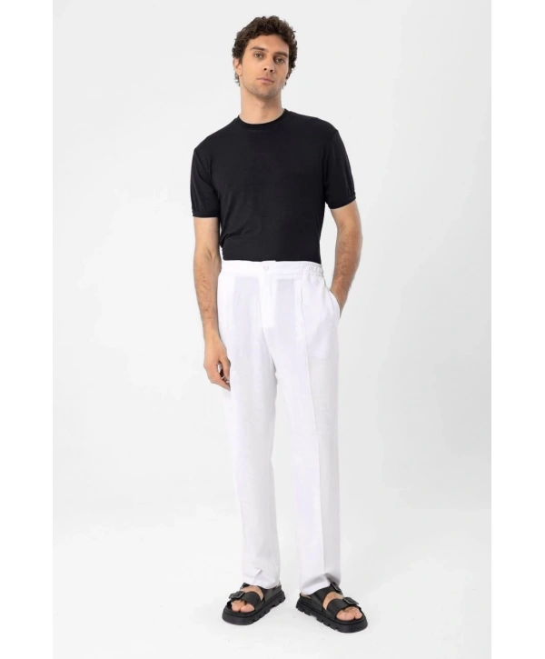 Erkek Bisiklet Yaka Triko Thişört-Siyah