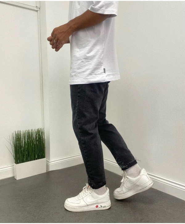 Erkek Boyfriend Likrasız Kot Pantolon- Füme