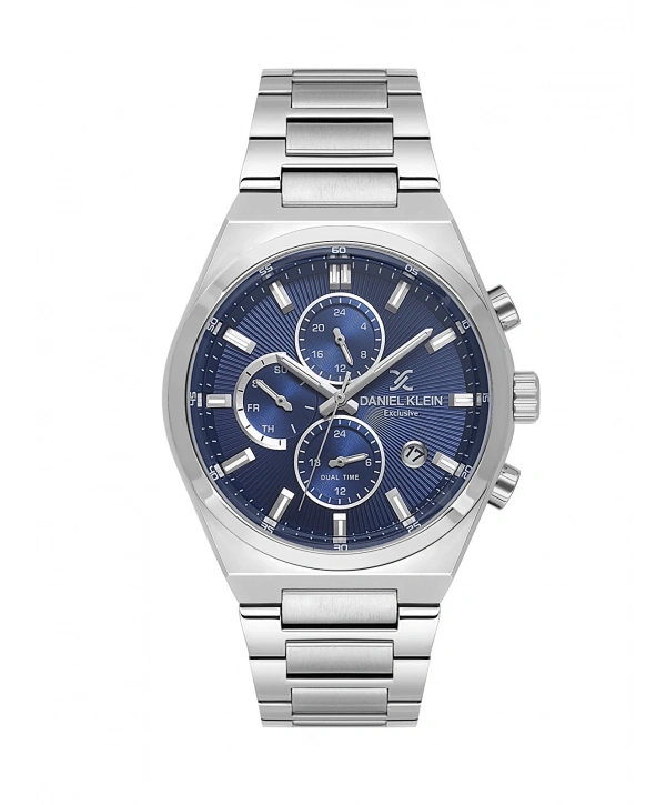 Erkek D.K 14237-3 Metal Kordonlu Exclusive Erkek Kol Saati -Gri Lacivert