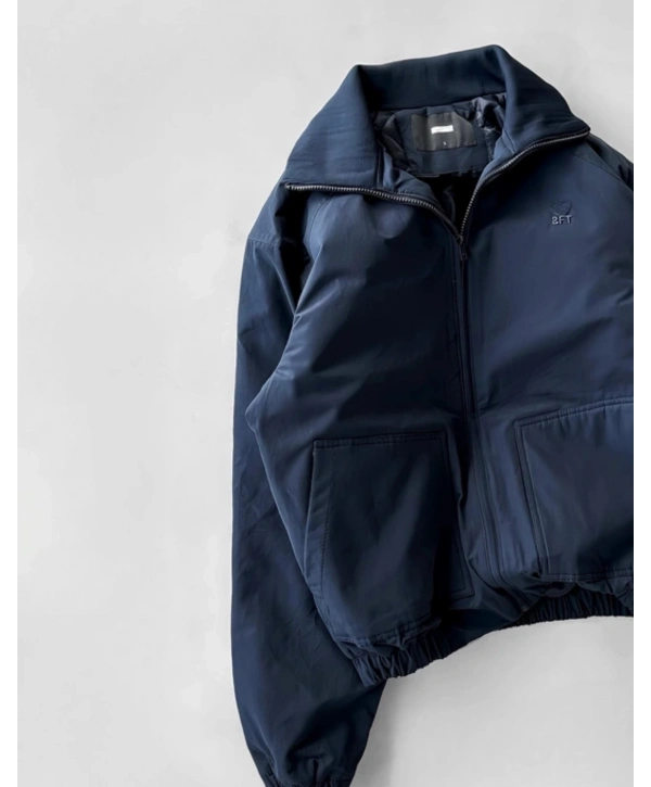 Erkek Dar Kesim Jel Dolgu Ribanalı Hakim Yaka Mont- Lacivert